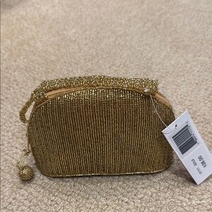 Gold Beaded Clutch